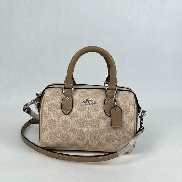 NWT Coach Mini Rowan Crossbody Bag In Blocked Signature Canvas CW330 - Picture 1 of 10